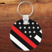 Feuerwehrmann - Die dünne rote Linie Schlüsselanhänger (Vorderseite)