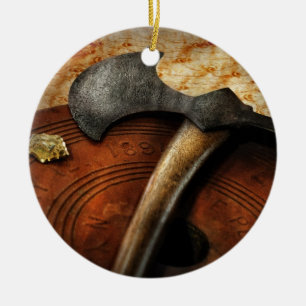 Feuerwehrmann - die Feueraxt Keramikornament