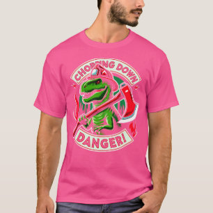 Feuerwehrmann Dinosaurier T Rex kämpfen Flammen T-Shirt
