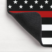 Feuerwehrmann-dünne rote Linie Mousepad (Ecke)