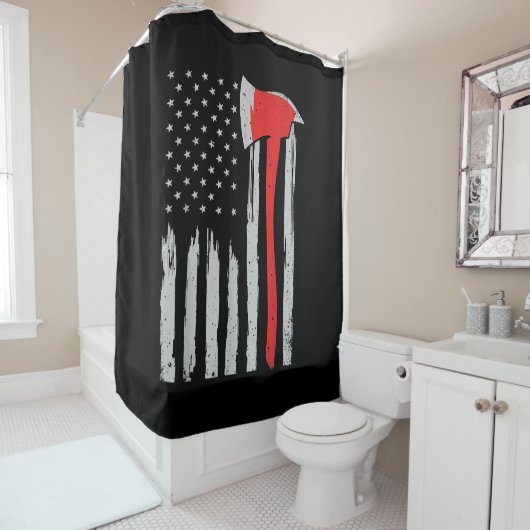 Feuerwehrmann Duschvorhang (Beispiel)