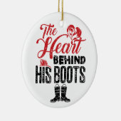 Feuerwehrmann Ehefrau des Herzens hinter seinen St Keramik Ornament (Rechts)