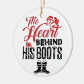 Feuerwehrmann Ehefrau des Herzens hinter seinen St Keramik Ornament (Links)