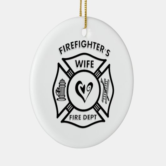 Feuerwehrmann-Ehefrau Keramikornament (Rechts)