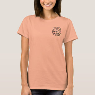Feuerwehrmann-Ehefrau-maltesisches Herz T-Shirt