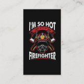 Feuerwehrmann Ehefrau Sprichwort Hot Fireman Husba Visitenkarte (Vorderseite)