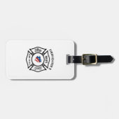 Feuerwehrmann-Ehefrauen USA Gepäckanhänger (Vorderseite horizontal)
