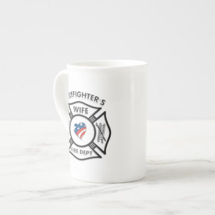 Feuerwehrmann-Ehefrauen USA Porzellantasse