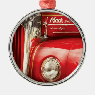 Feuerwehrmann - Ein alter Feuerwehrwagen Silbernes Ornament