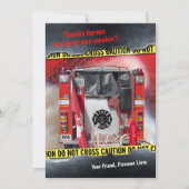 Feuerwehrmann Einladung (Vorderseite)