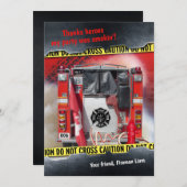 Feuerwehrmann Einladung (Vorne/Hinten)