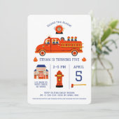 Feuerwehrmann Einladung (Stehend Vorderseite)