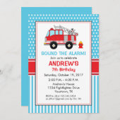 Feuerwehrmann Einladung zum Geburtstag (Vorne/Hinten)