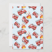 Feuerwehrmann Einladung zur Geburtstagspartei (Rückseite)