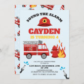 Feuerwehrmann Einladung zur Geburtstagspartei (Vorne/Hinten)
