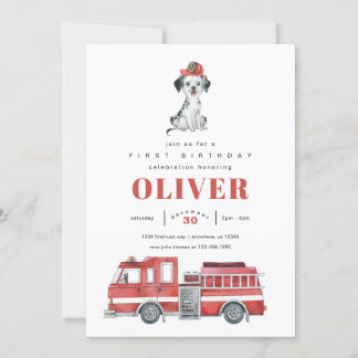 Feuerwehrmann Einladung zur Geburtstagspartei