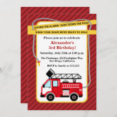 Feuerwehrmann Einladung zur Geburtstagspartei (Vorne/Hinten)