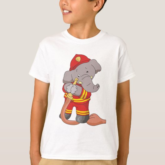 Feuerwehrmann-Elefant-T-Shirts und Geschenke T-Shirt (Vorderseite)
