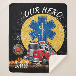 Feuerwehrmann EMS in Liebe Sherpa Blanket ummantel Sherpadecke