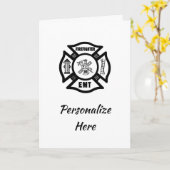 Feuerwehrmann EMT Karte (Gelbe Blume)