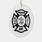 Feuerwehrmann EMT Keramik Ornament (Rechts)