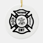 Feuerwehrmann EMT Keramik Ornament (Vorne)