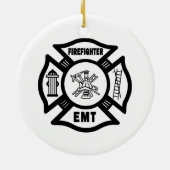 Feuerwehrmann EMT Keramik Ornament (Hinten)