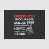 Feuerwehrmann ermutigt geschickt freundlich Mitgef Seidenpapier (Vorderseite)