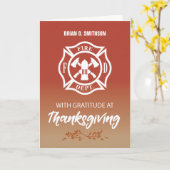 Feuerwehrmann Erntedank Segnungen Vielen Dank Karte (Gelbe Blume)