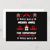 Feuerwehrmann Feiertagskarte (Vorne/Hinten)