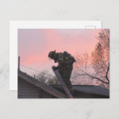 Feuerwehrmann Feiertagspostkarte (Vorne/Hinten)