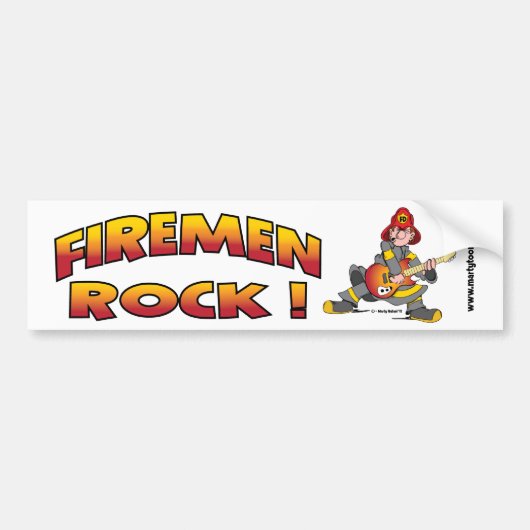 FEUERWEHRMANN-FELSEN-Stoßdämpfer sticker.png Autoaufkleber (Vorne)
