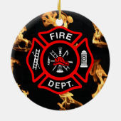 Feuerwehrmann-Feuer-Abteilung des Keramikornament (Hinten)