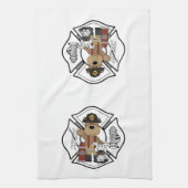 Feuerwehrmann-Feuer-Abteilungs-Bär Handtuch (Vertikal)