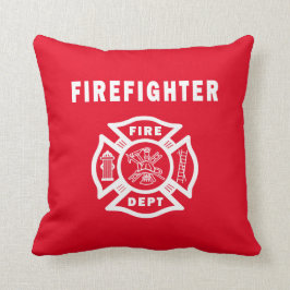 Feuerwehrmann-Feuer-Abteilungs-Logo Kissen