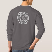 Feuerwehrmann-Feuer-Abteilungs-Logo-Shirt T-Shirt (Rückseite)