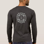 Feuerwehrmann-Feuer-Abteilungs-Logo-Shirt T-Shirt (Rückseite)