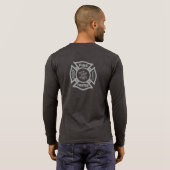 Feuerwehrmann-Feuer-Abteilungs-Logo-Shirt T-Shirt (Schwarz voll)
