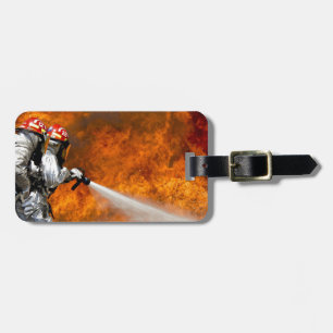 Feuerwehrmann Feuer Flamme Rettung Schicksal Digit Gepäckanhänger