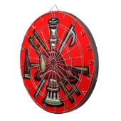 Feuerwehrmann-Feuer und Rettungs-Abteilungs-Emblem Dartscheibe (Vorderseite rechts)