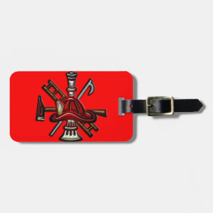 Feuerwehrmann-Feuer und Rettungs-Abteilungs-Emblem Gepäckanhänger