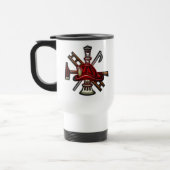 Feuerwehrmann-Feuer und Rettungs-Abteilungs-Emblem Reisebecher (Links)