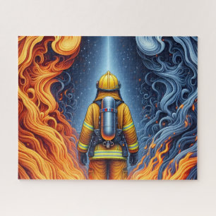 Feuerwehrmann Feuer Wasser Puzzle