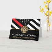 Feuerwehrmann Feuerwehr Abschluss Karte (Gelbe Blume)