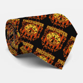 Feuerwehrmann-Feuerwehr-Abzeichen und Flagge Krawatte (Gerollt)