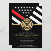 Feuerwehrmann Feuerwehr Feuerwehrmann Feuerwehrman Einladung (Vorne/Hinten)