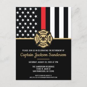 Feuerwehrmann Feuerwehr Feuerwehrmann Feuerwehrman Einladungspostkarte