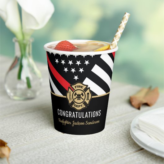 Feuerwehrmann Feuerwehr Feuerwehrmann Feuerwehrman Pappbecher (In Situ)