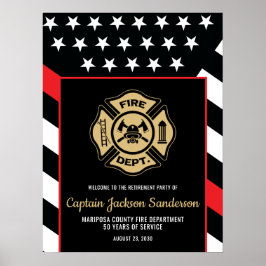 Feuerwehrmann Feuerwehr Feuerwehrmann Rentenversic Poster