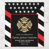 Feuerwehrmann Feuerwehr Feuerwehrmann Ruhestand Weinetikett (Einzelnes Label)